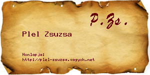 Plel Zsuzsa névjegykártya